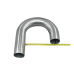 4" Aluminum Pipe 180 Degree J Bend, Polished, Mandrel Bent, 3.0mm Thick, 38" Length